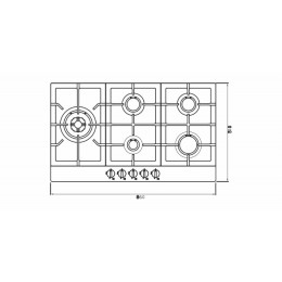 Cooktop Zurique Aço Inox 90cm - Debacco